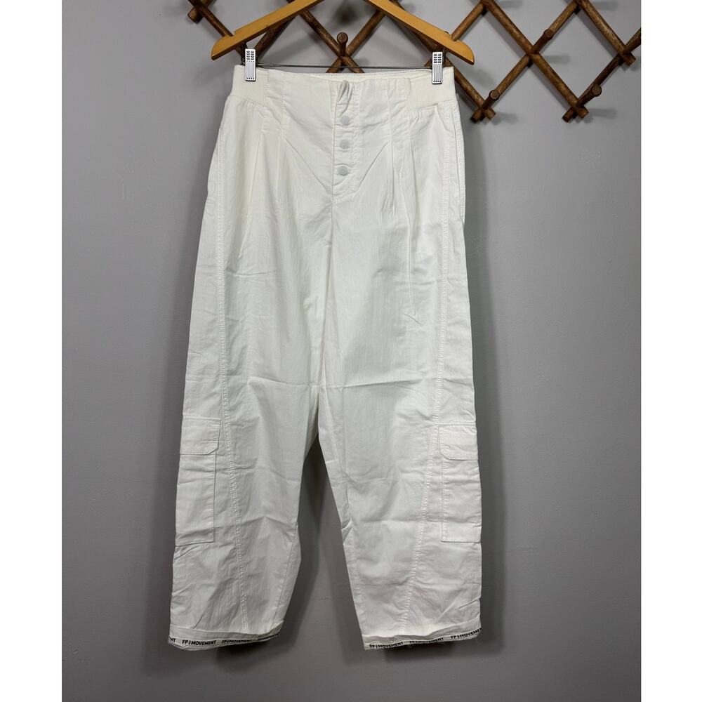 Free People FP Movement Mesmerize Me Solid Pants in White Women's Size M - Picture 2 of 7